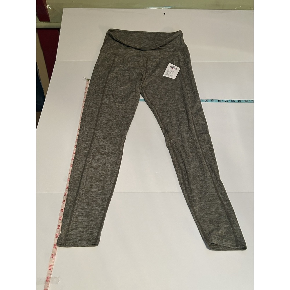 NWT Hot Chillys Clima Tek Tights Heathered Olive Green Athletic Leggings M
